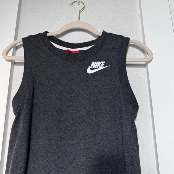 Nike Longline Sleeveless Sportswear Midi Dress Gray Size XS - Picture 3 of 8